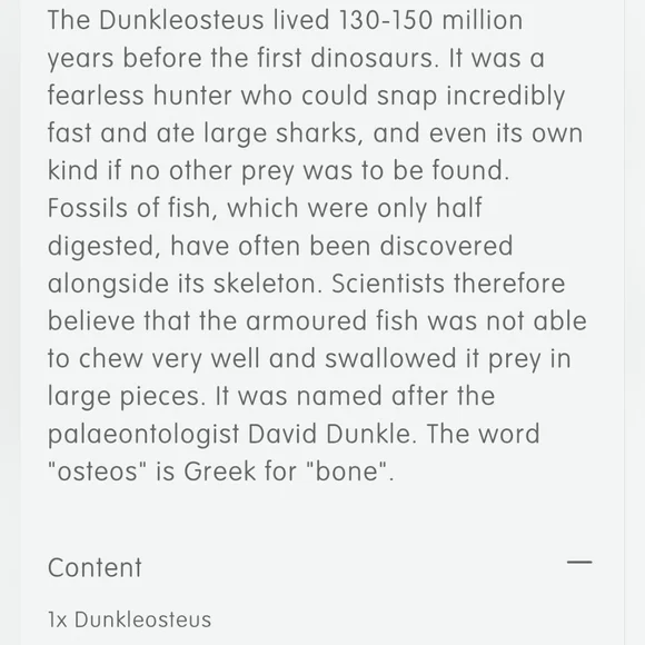 Schleich Realistic Dunkleosteus Dinosaur Figure Prehistoric Jurassic Dino NEW - Picture 2 of 8